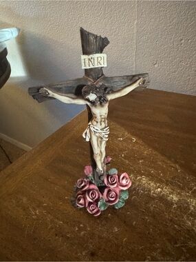 Christ on Crucifix Resin Figurine